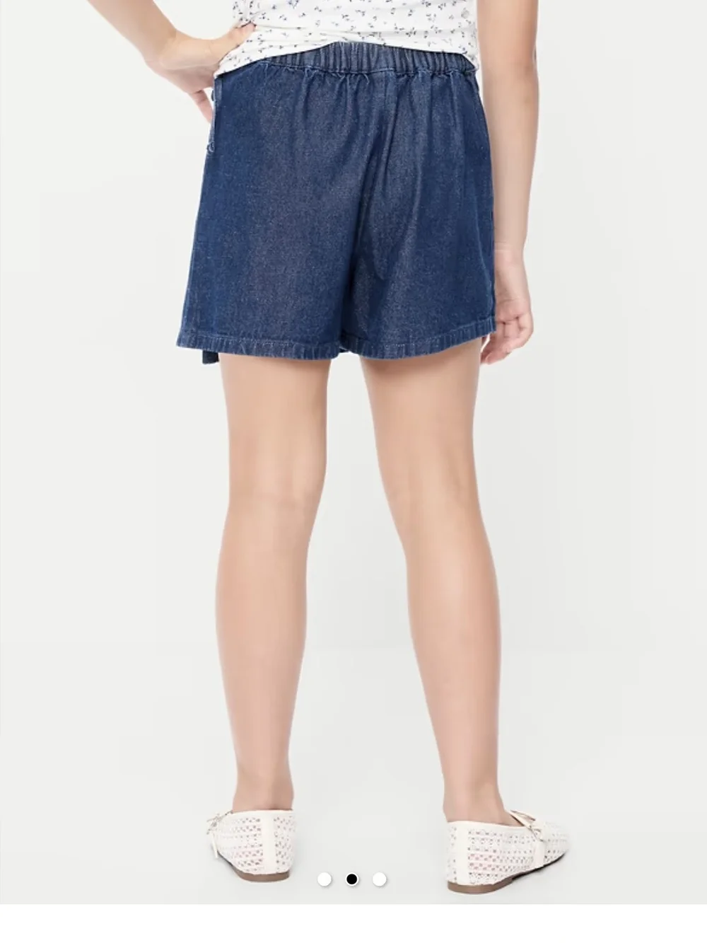 XL 14-16 Girls' Dark Blue Denim Tie Wrap Skirt Skort Stretch Waist Blue Bottoms